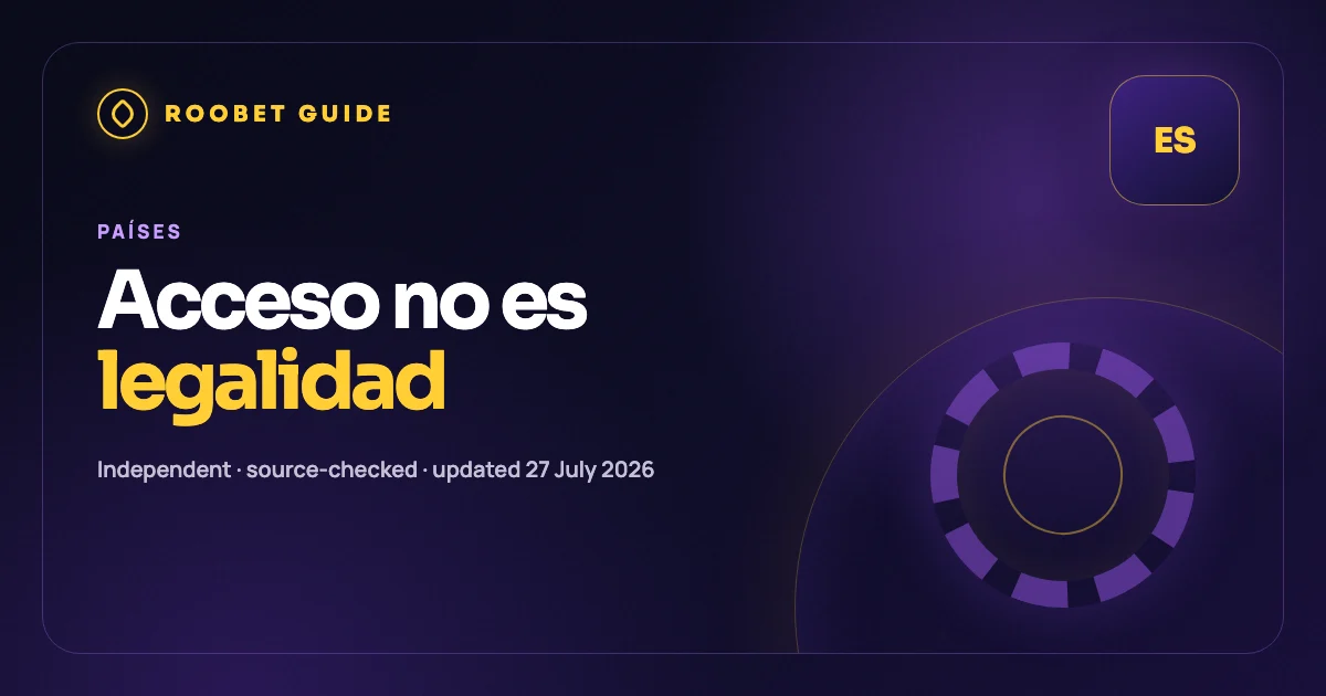 Portada editorial de la guía en español de países restringidos por Roobet