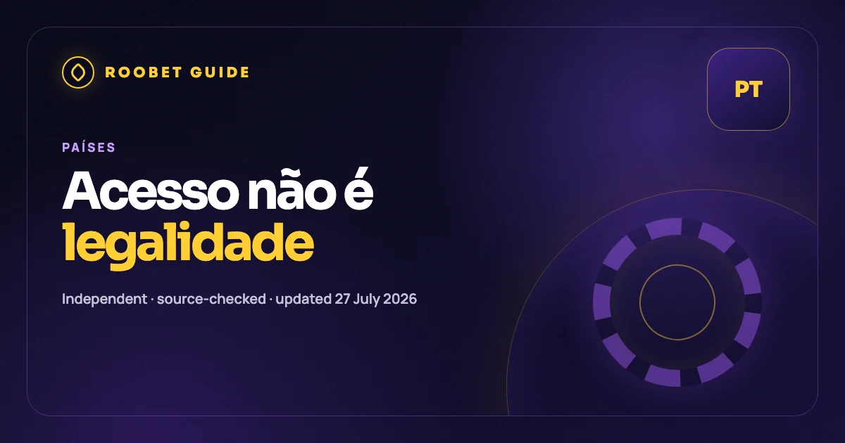Capa editorial do guia em português de países restritos pela Roobet
